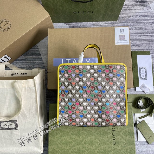 Gucci新款女包 古馳GG系列2021新款兒童托特購包購物袋 Gucci方形復古手提袋肩背包 605614  ydg3223